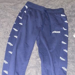 navy blue adidas sweatpants